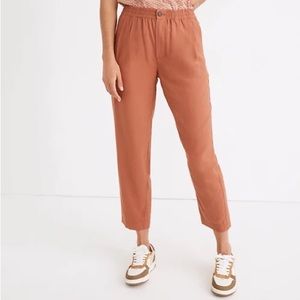 Madewell Drapey Track Trousers in Orange, Size XS